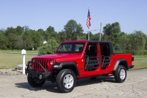 Jeep Gladiator JT Tube Doors - Front + Rear - Fishbone Offroad - Black textured - `20-`27